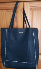 Mantaray Blue Faux Leather & Floral Shoulder Bag