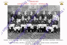 WALES 1955 RUGBY TEAM PHOTOGRAPH (v Scotland) 