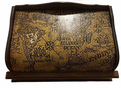 Vintage sea map jewelry box - sea,