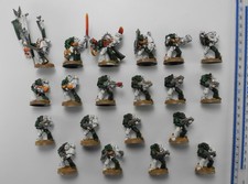 20 SPACE MARINES Plastic Marine Army Squads Painted Dark Angels Warhammer 40K 49