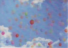 Balloons 3D  postcard changing