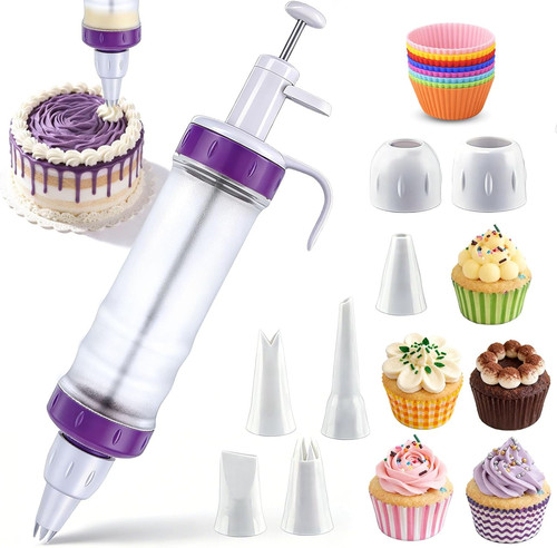 Dessert decorating syringe - dessert,