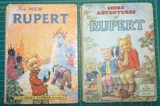 2 x Vintage Rupert Annuals 1953 & 1954.