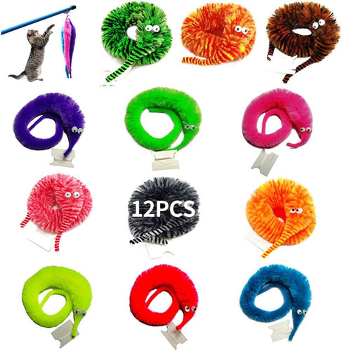 Pack fuzzy worm toys string - pack,