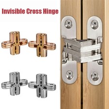Invisible Cross Hinge Hidden Concealed Cabinets Cupboard Door Wooden Boxes