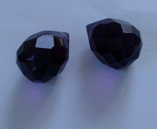 Teardrop purple faceted - 4,
