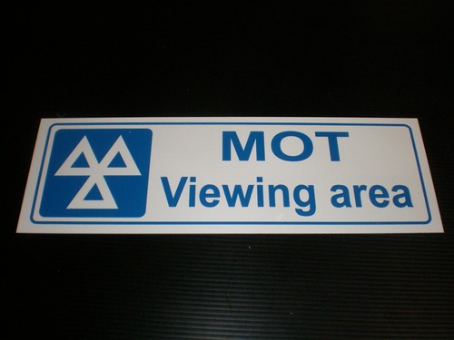 Mot viewing area sign - area, or