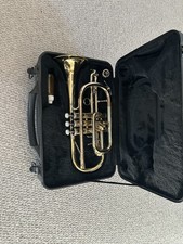 Brass Cornet with Case and Mouthpiece