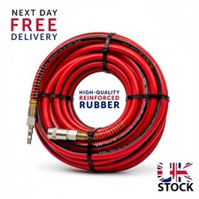 Flexi Tough Air Hose 8mm x 15m Rubber High Pressure 20 Bar Compressor NEW! UK