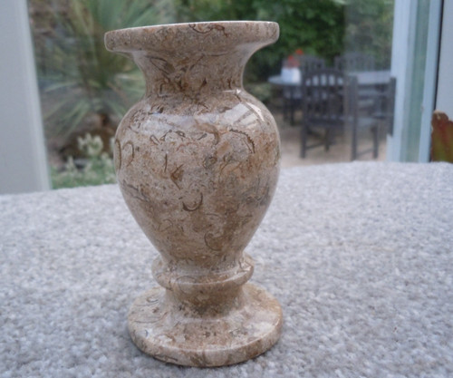 Fossil stone bud vase - fossil,
