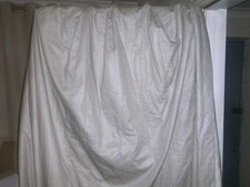 designer pair curtains pale silvery grey tiny geometric pattern 48 ins wide x 58