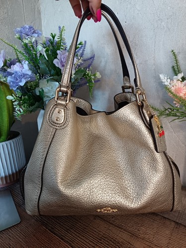 Coach metallic gold edie - coach,