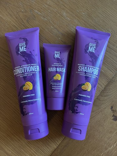 Give shampoo conditioner - give,
