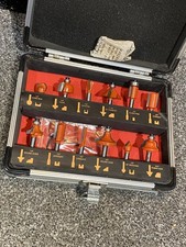 Router Bit Set 1/4" 12 Pieces Unused 
