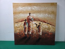 Large African Tribal Art Oil