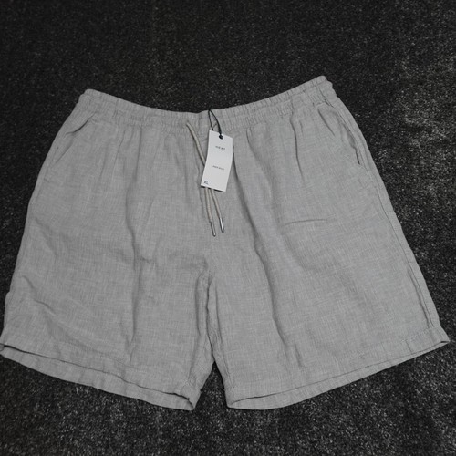 Next linen blend shorts grey - next,