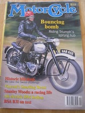THE CLASSIC MOTORCYCLE MAGAZINE OCT 1993 TRIUMPH SPRUNG HUB HILLCLIMB STANLEY WO