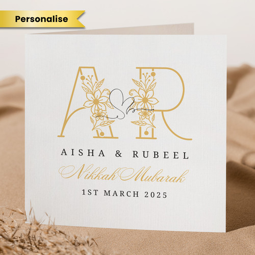 Personalised nikkah card - nikkah,
