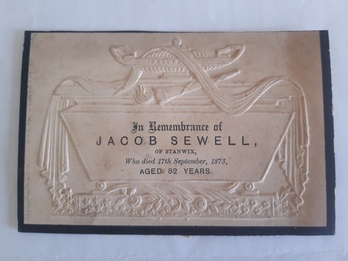 1873 mourning card - 1873,