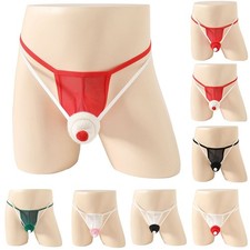 Mens Double Thong Mesh Bulge