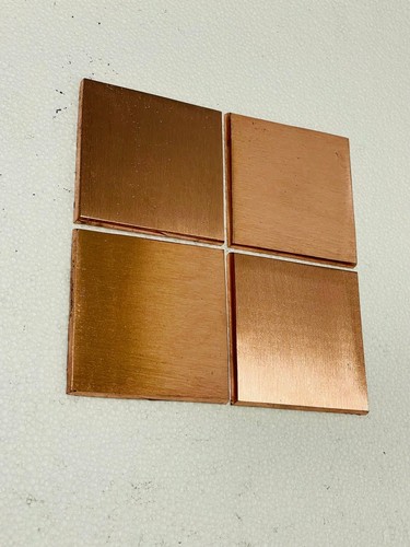 Brushed copper metal square - copper,