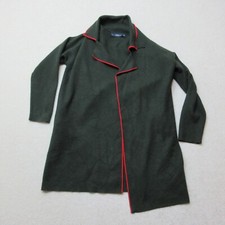 Zara Knit Open Cardigan Womens Small S Green Longline Knit Casual Jumper