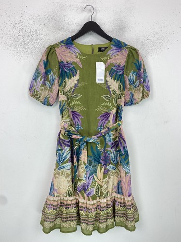 Lipsy green floral mini - green, a-line