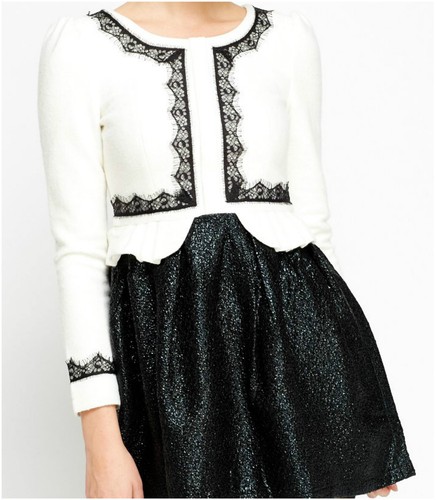Women black white skater crew - women,