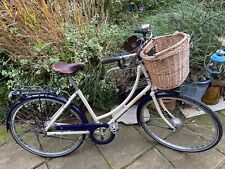 Pashley Ladies Bicycle (Sonnet Bliss), 17.5 Inch Frame, in Cream/Blue, Basket