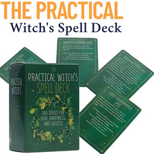 The PRACTICAL WITCH'S SPELL DECK Divination 100 Cards Spells Wicca Oracle Magick