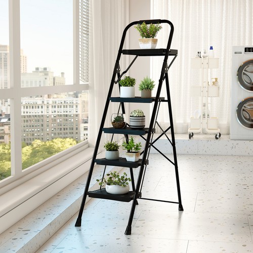 Step folding ladder - folding, with
