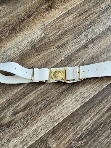 Ceremonial belt white - belt, leather