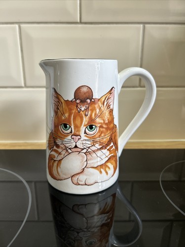 Arthur wood jug pitcher cat - jug,