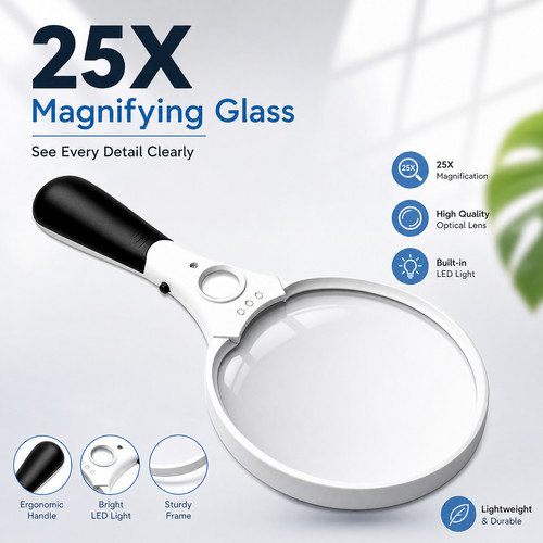 25x led handheld magnifying - handheld,