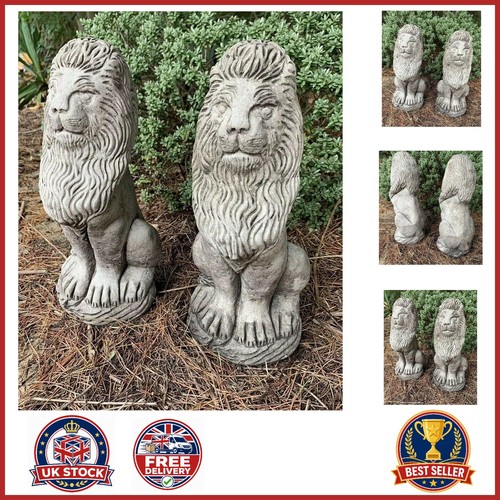 Stone garden lion - garden,