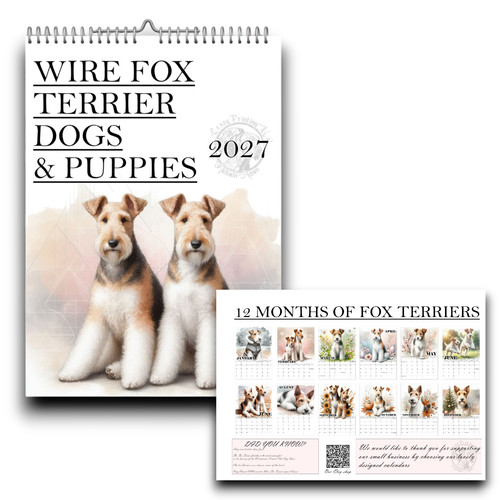 Wire fox terrier calendar - terrier,