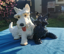 Vintage Goebel Very Large Scottie Dog Pair Figurine. Stunning face&body detail.