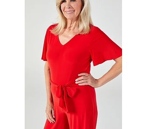 Neck flutter sleeve - neck, palazzo