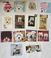 Westie dog birthday blank card