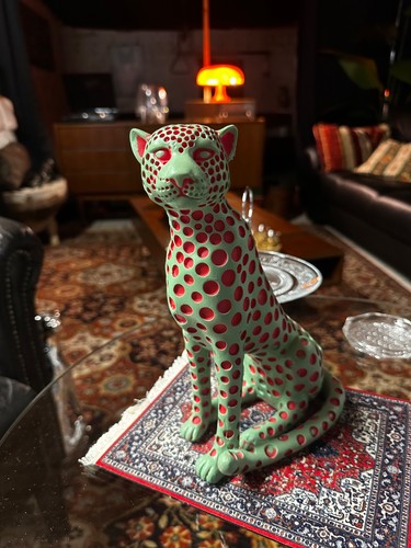 Leopard figurine vintage - leopard,