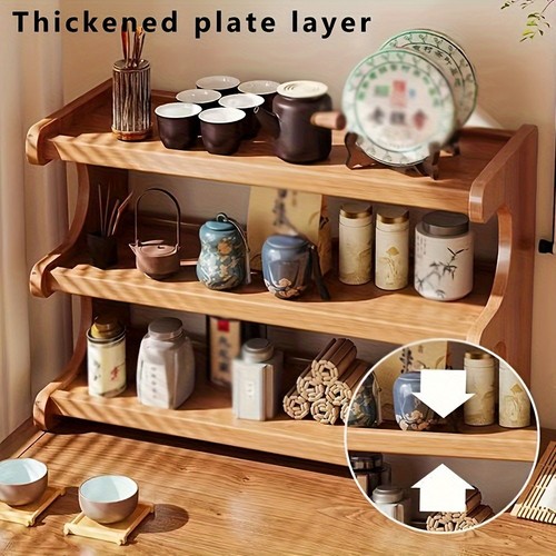 Tier kitchen shelf wooden - 3-tier,