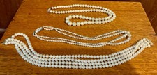 3 Sets Of 1950's Faux Pearls ~ Rosita etc