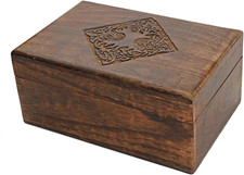 STORE INDYA Indian Handmade Country Style Wooden Jewellery Case Trinket Box 