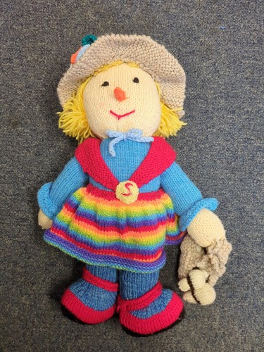 Hand knitted sally scarecrow - hand, scarecrow'