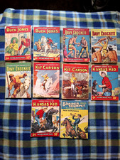 Cowboy Comics  Buck Jones, Davey Crockett, & Kit Carson x 10: Vintage  Lot 4