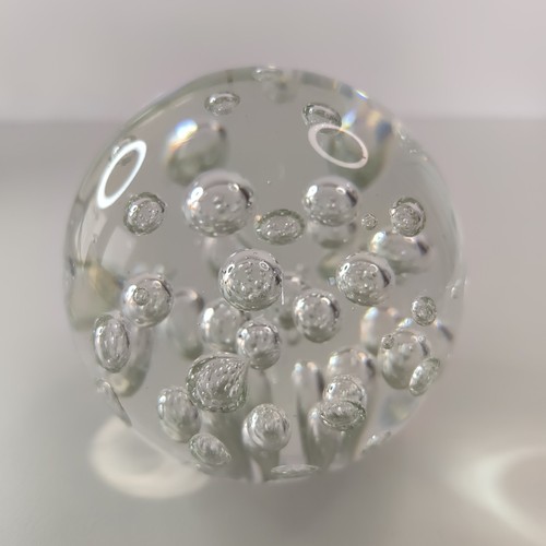 Art glass controlled bubbles - art,