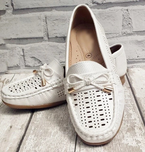 Ladies white flat - ladies, on