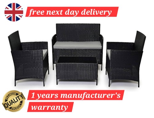 Rattan garden furniture set - set, 4