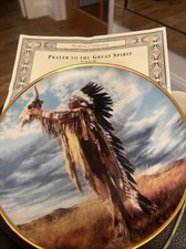 Collectors Plate Prayer To The Great Spirit Ltd Edition American Indian C3696