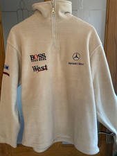 Vintage Mercedes Benz McLaren West Size Medium Quarter Zip Fleece Jumper 90s